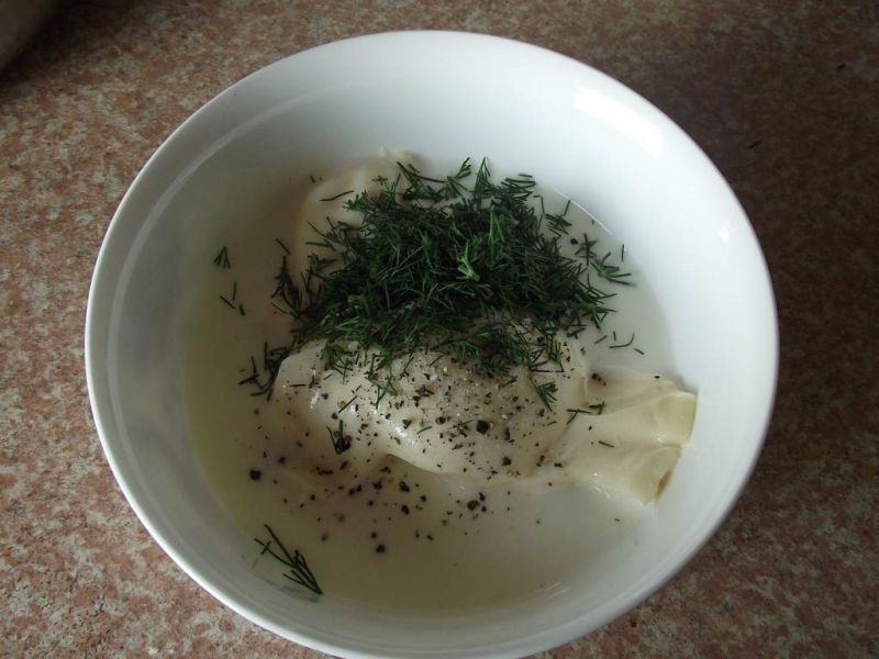 Sos koperkowy jogurtowo-majonezowy do jajek 