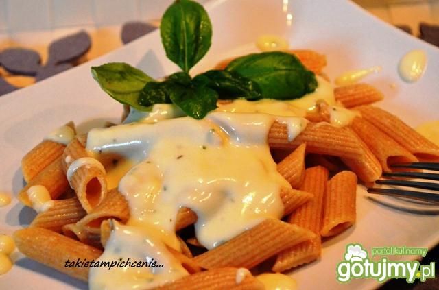 Sos serowy na razowych piórach