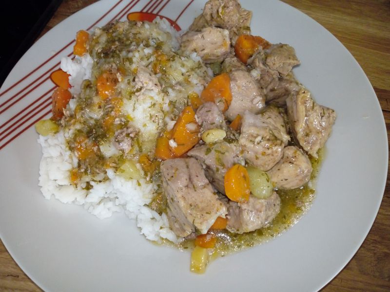 Sos z szynki z pasternakiem i patisonem