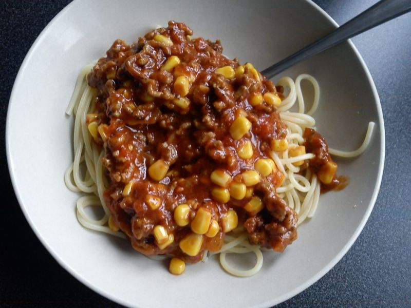 Spagetti z kukurydza Spagetti z kukurydza