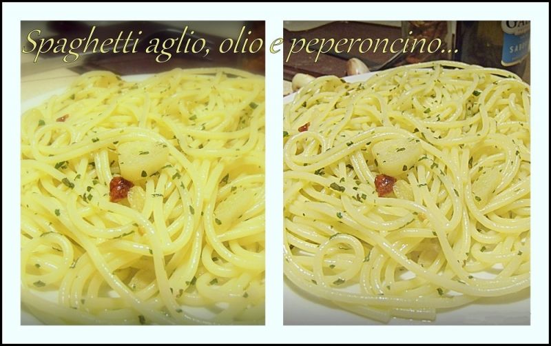 Spaghetti aglio, olio e peperoncino Spaghetti aglio, olio e peperoncino