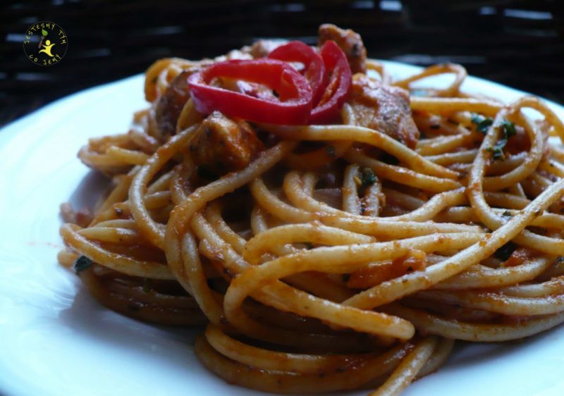 Spaghetti a'la pollo pomodoro