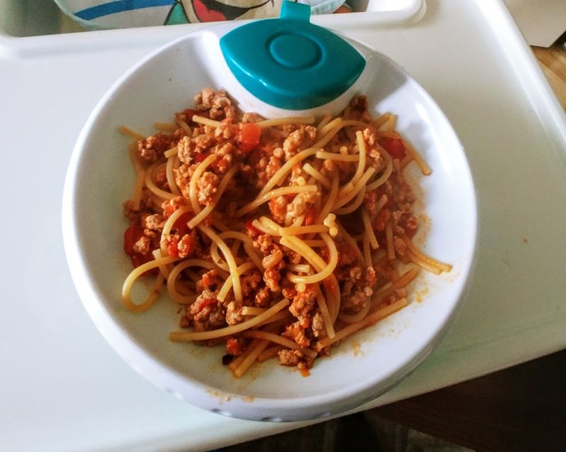Spaghetti bolognese dla niemowlaka Spaghetti bolognese dla niemowlaka