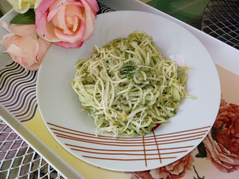 Spaghetti na zielono