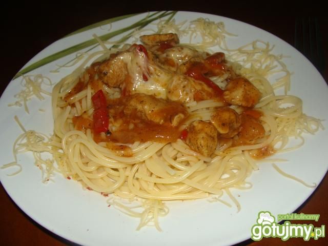 Spaghetti w sosie paprykowo-ziołowym Spaghetti w sosie paprykowo-ziołowym