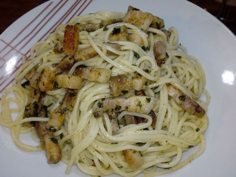 Spaghetti z boczkiem