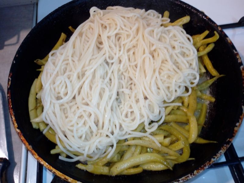 Spaghetti z fasolką szparagową