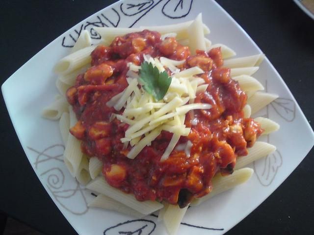 Spaghetti z kurczaka. Spaghetti z kurczaka.