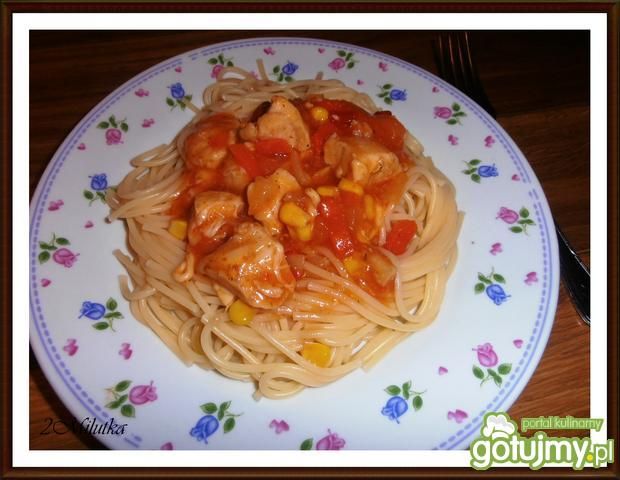 Spaghetti z kurczakiem na szybko Spaghetti z kurczakiem na szybko