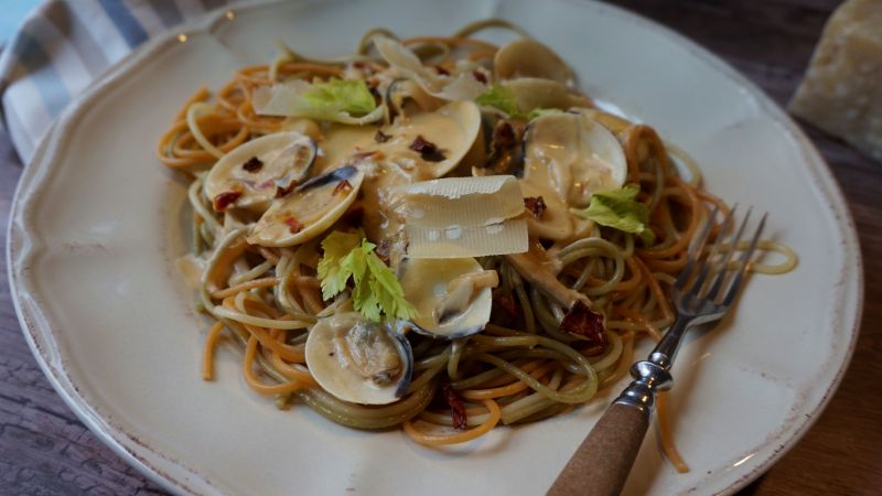 Spaghetti z małżami 