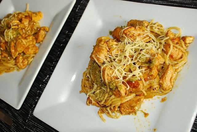 Spaghetti z Pesto z Bazylii Spaghetti z Pesto z Bazylii