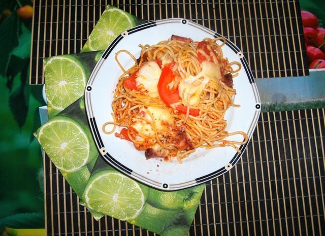 Spaghetti z pieca