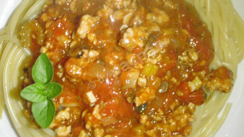 Spaghetti z selerem naciowym Spaghetti z selerem naciowym