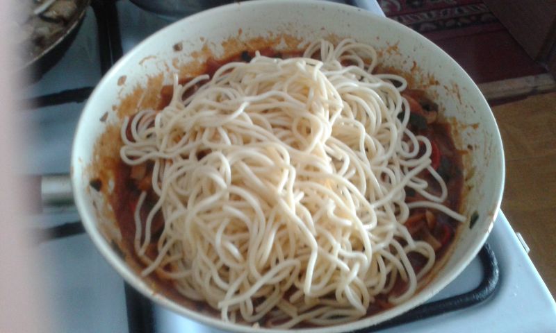 Spaghetti z warzywami