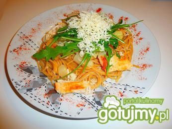 Spaghetti ze szparagami i indykiem  Spaghetti ze szparagami i indykiem