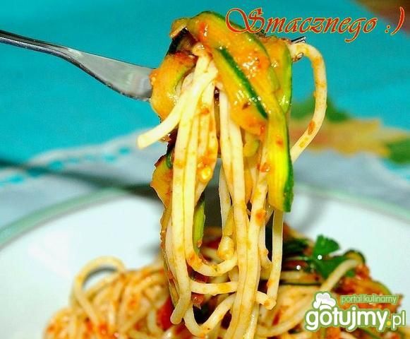 Spghetti z Pesto i Warzywami
