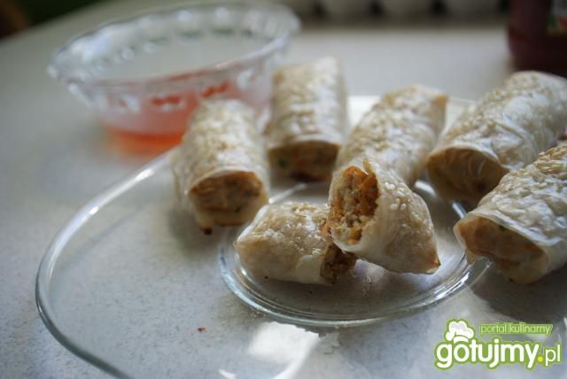  Spring Rolls z kurczakiem -pieczone