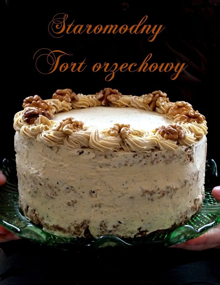 Staromodny tort orzechowy