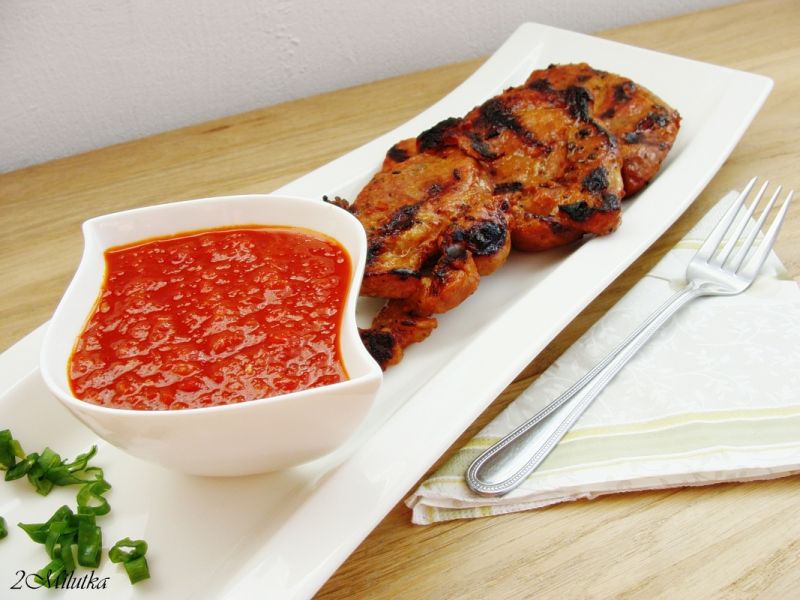 Stek z karkówki z sosem słodko-kwaśnym Stek z karkówki z sosem słodko-kwaśnym