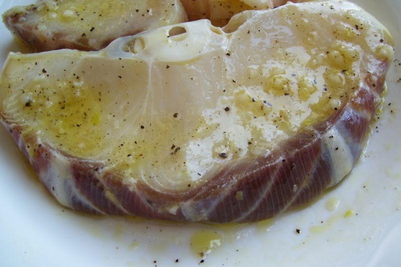 Stek z rekina w sosie śmetankowym