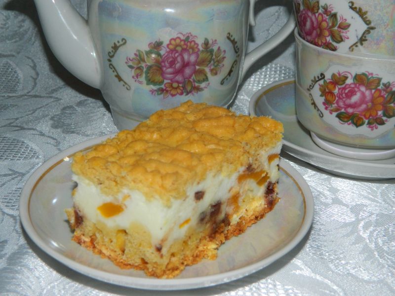 Straciatella z brzoskwiniami i czekoladą