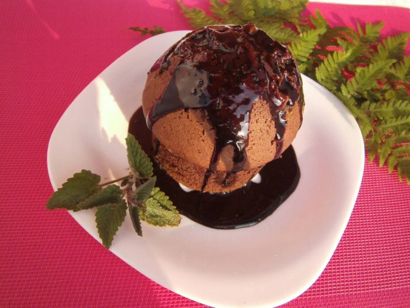 Suflet czekoladowy z melisą