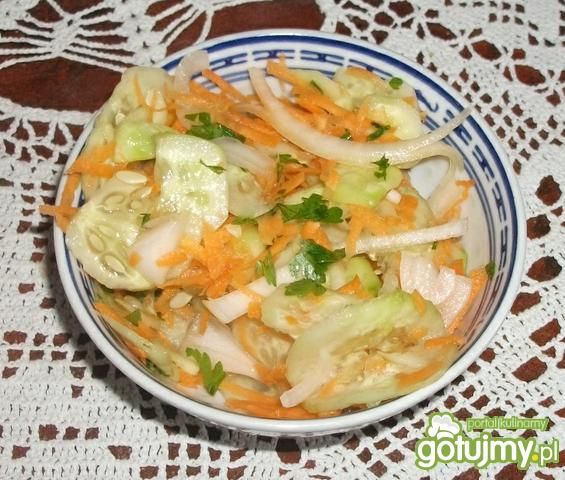 Surówka do obiadu z ogórków i marchewki Surówka do obiadu z ogórków i marchewki