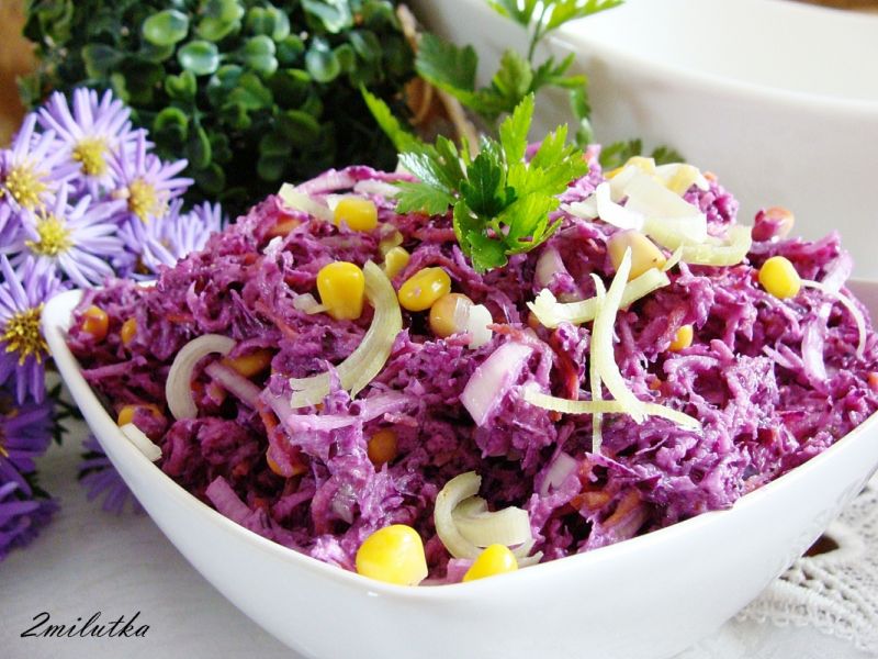 Surówka jesienna z czerwonej kapusty
