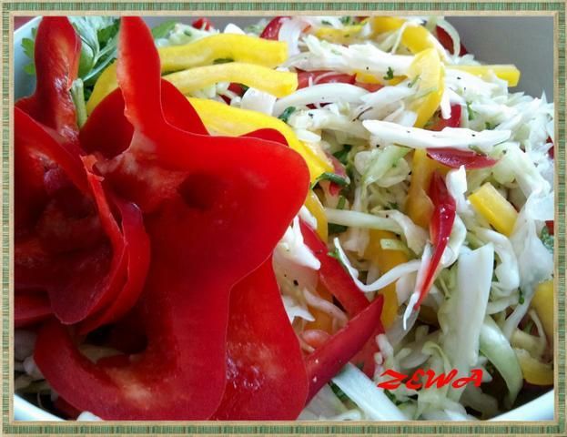 Surówka kapuściano paprykowa