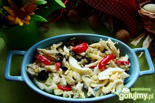 Surówka obiadowa z cukinią i jajkiem