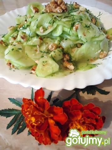 Surówka ogórkowa z orzechami Surówka ogórkowa z orzechami
