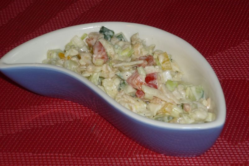 Surówka porowa z papryką