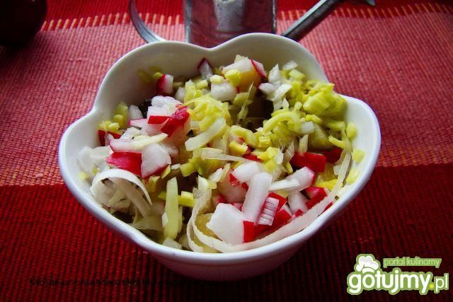 Surówka porowa z rzodkiewką  Surówka porowa z rzodkiewką