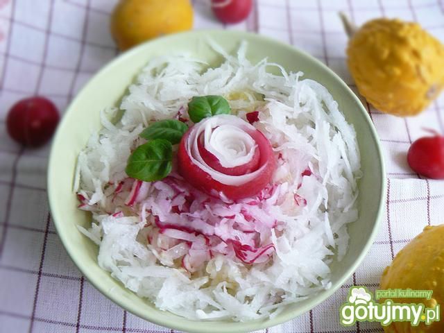 Surówka z białej rzodkwi i rzodkiewki Surówka z białej rzodkwi i rzodkiewki