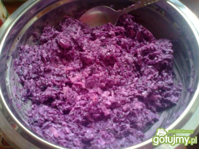 surówka z czerwonej kapusty z majonezem 