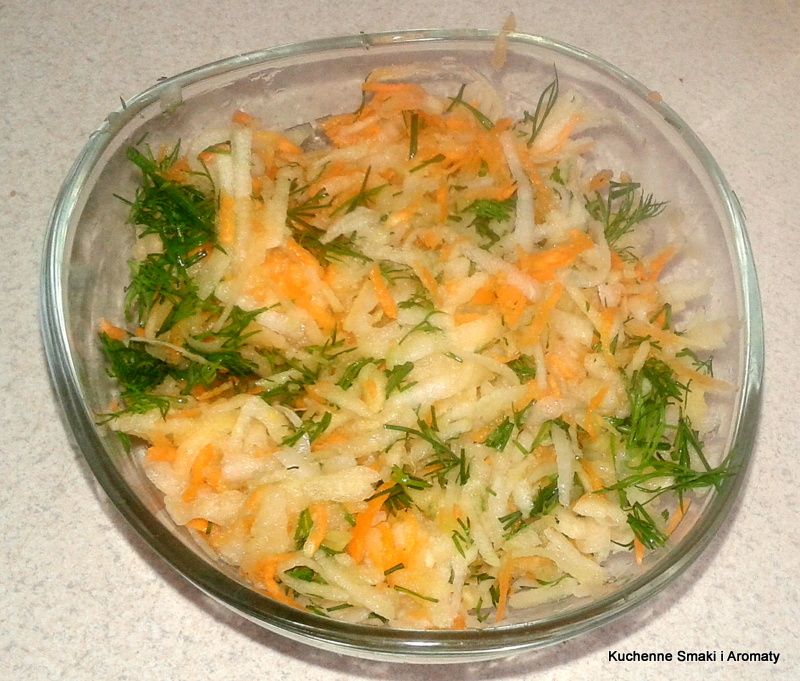 Surówka z kalarepki, marchewki i jabłka