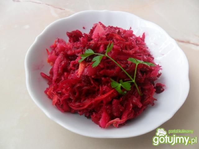 Surówka z kapusty kiszonej i buraczków Surówka z kapusty kiszonej i buraczków