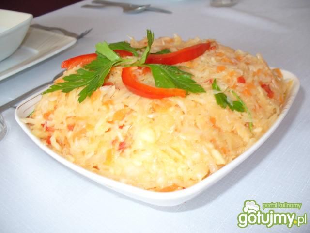 Surówka z kapusty kiszonej i papryki Surówka z kapusty kiszonej i papryki