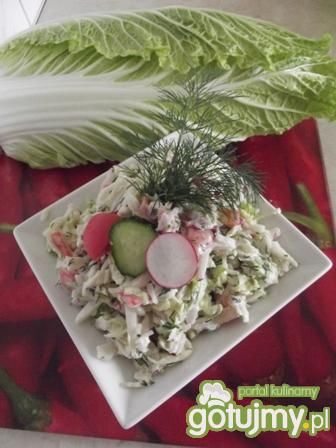 Surówka z kapusty, ogórka i rzodkiewki