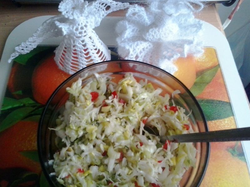 surówka z kapusty selera selera naciowego papryki