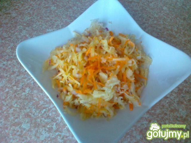 Surówka z kapusty z czerwoną cebulą