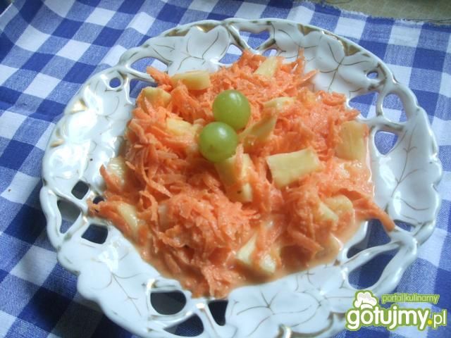 Surowka z marchewki i ananasa.