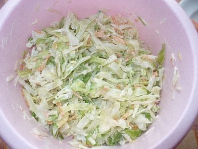 Surówka z młodej białej kapusty