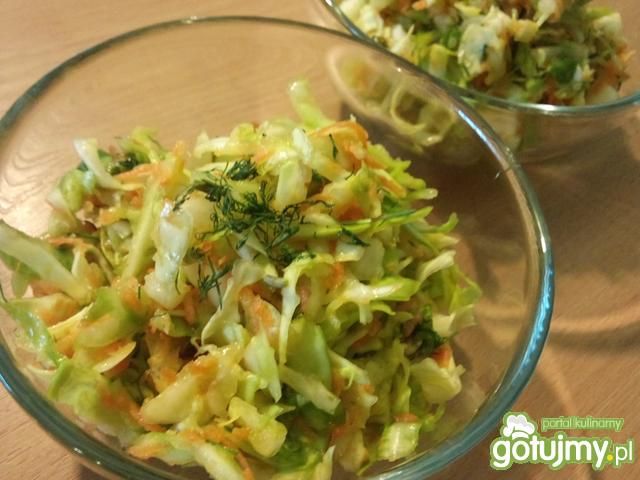 Surówka z młodej kapusty z ogórkiem 2 Surówka z młodej kapusty z ogórkiem 2