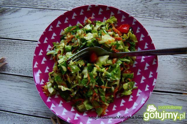 Surówka z młodej kapusty z olejem 