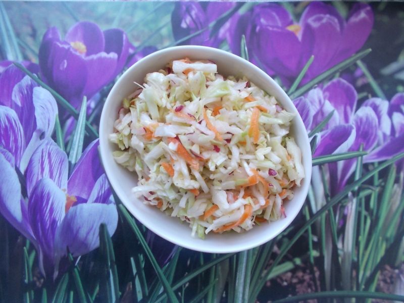 Surówka z młodej kapusty z rzodkiewką Surówka z młodej kapusty z rzodkiewką
