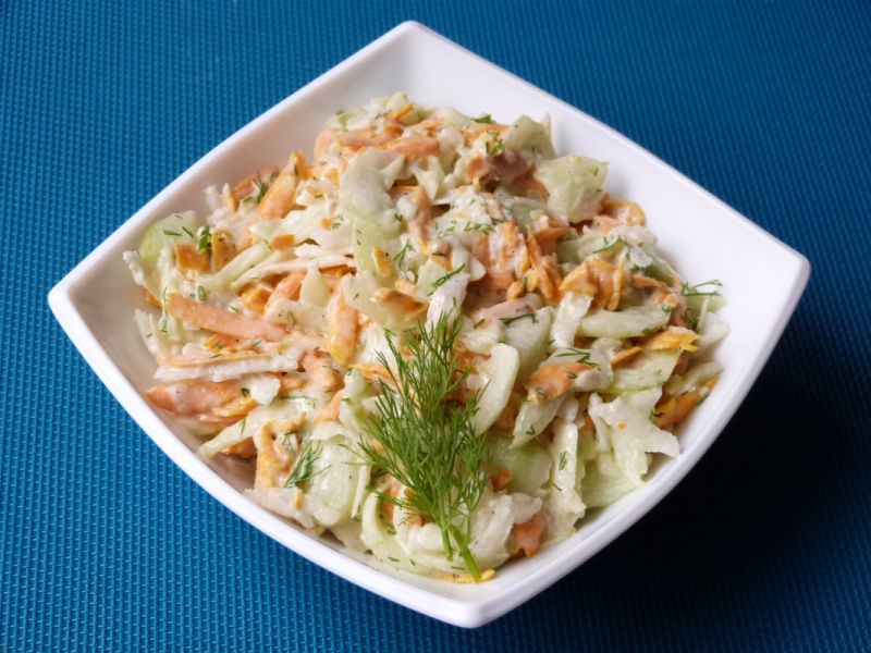 Surówka z ogórków, dyni i czarnej rzodkwi