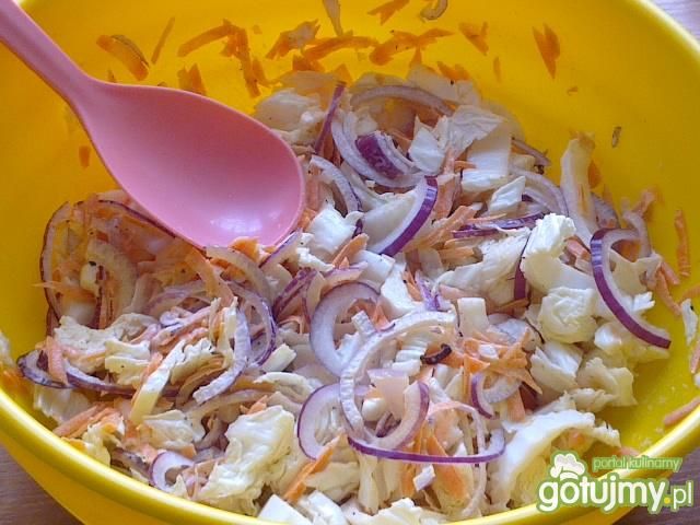 Surówka z pekińskiej i czerwonej cebuli  Surówka z pekińskiej i czerwonej cebuli