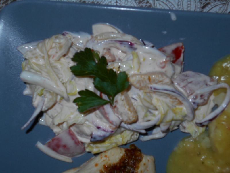 Surówka z pomarańczą i pieczarką Surówka z pomarańczą i pieczarką