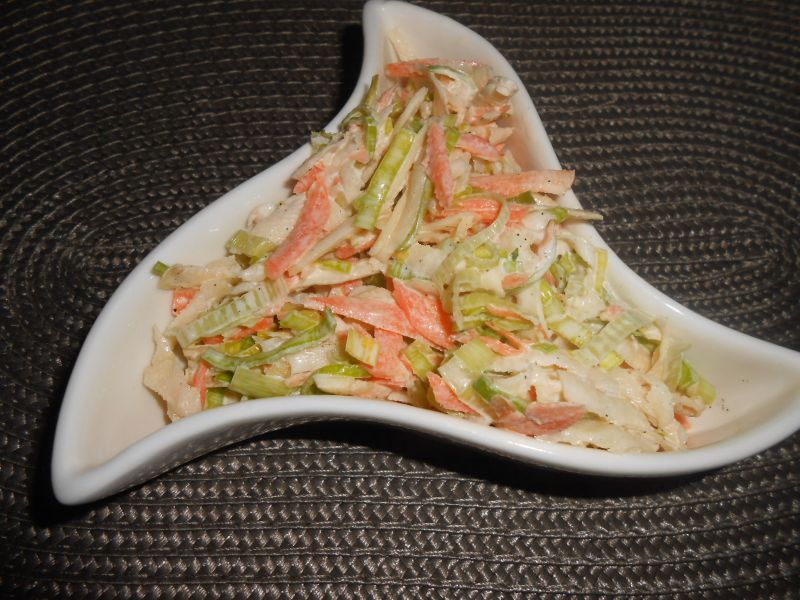 Surówka z pora i czarnej rzepy